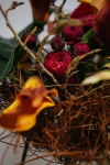 Букет с розами и каллами - Ласточкино гнездо