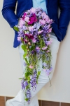 Букет невесты с диантусом и орхидеями - Душистый водопад