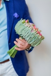 Букет невесты  с озотамнусом и розами - Пастэльные краски