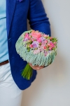 Букет невесты  с озотамнусом и розами - Пастэльные краски