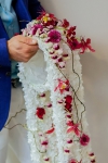 Букет невесты с васильками - Бумажный водопад