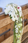 Букет невесты с диантусом и розами - Белый водопад