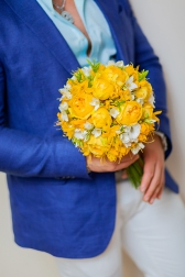 Букет невесты с розами Каталина - Солнечное настроение